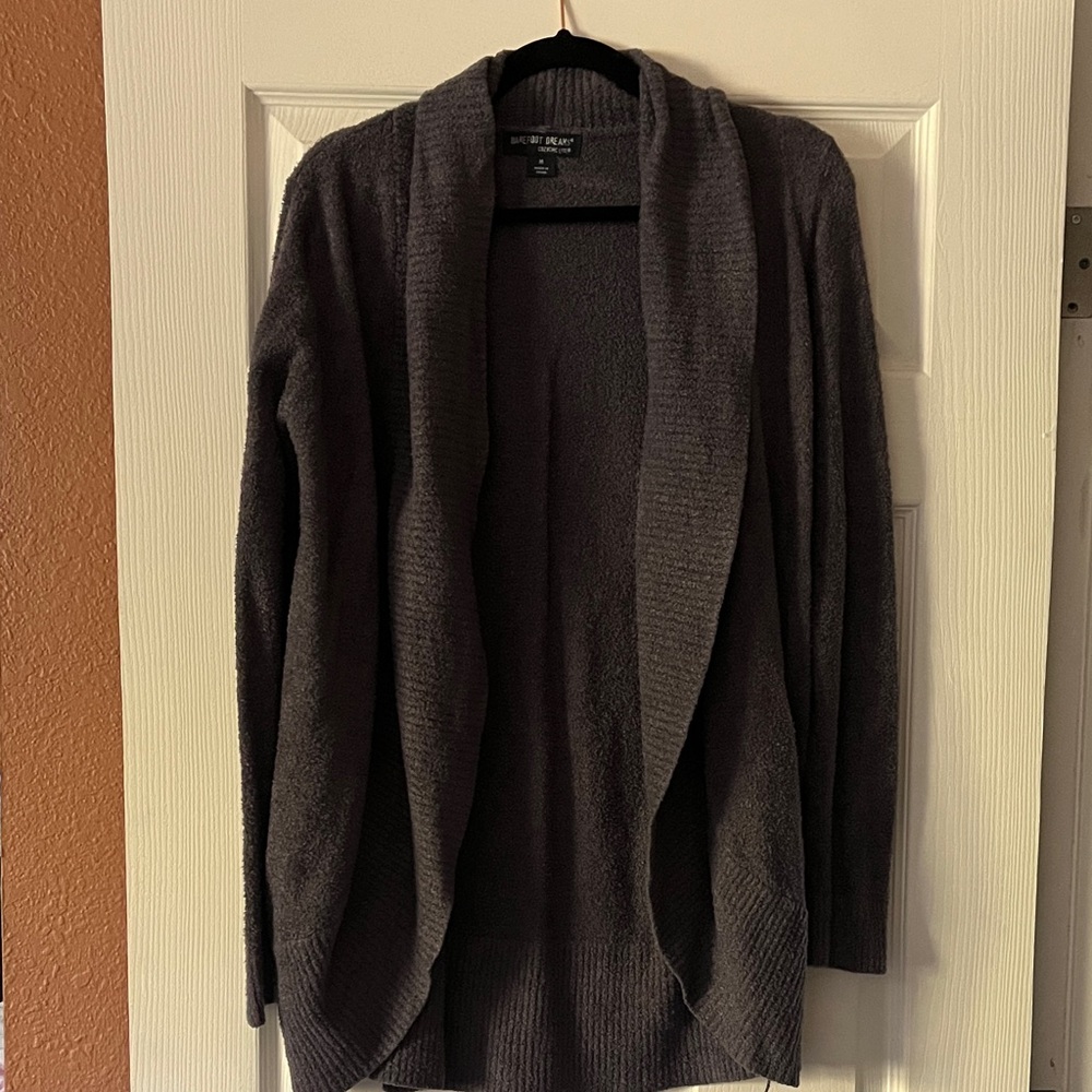Barefoot Dreams Charcoal Open Cardigan